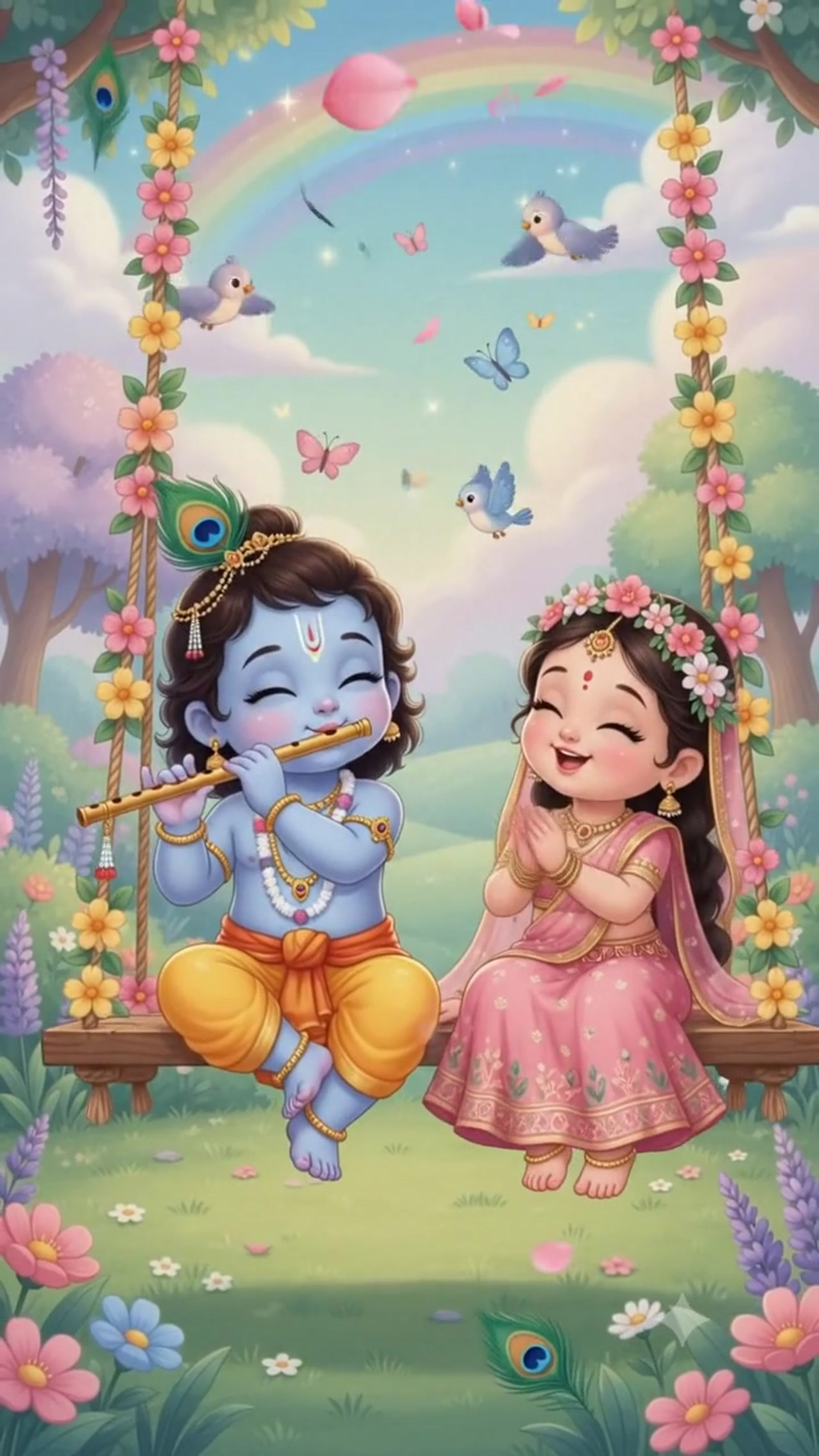 Radha krishna wedding invitation